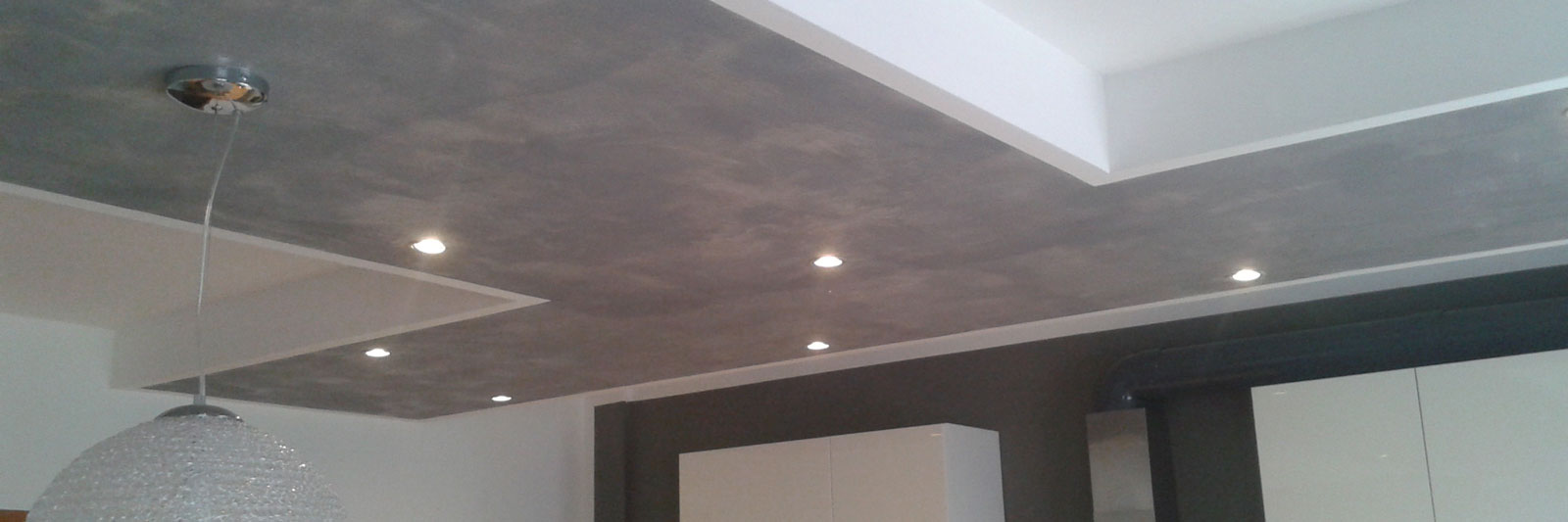 Controsoffitto cartongesso con faretti